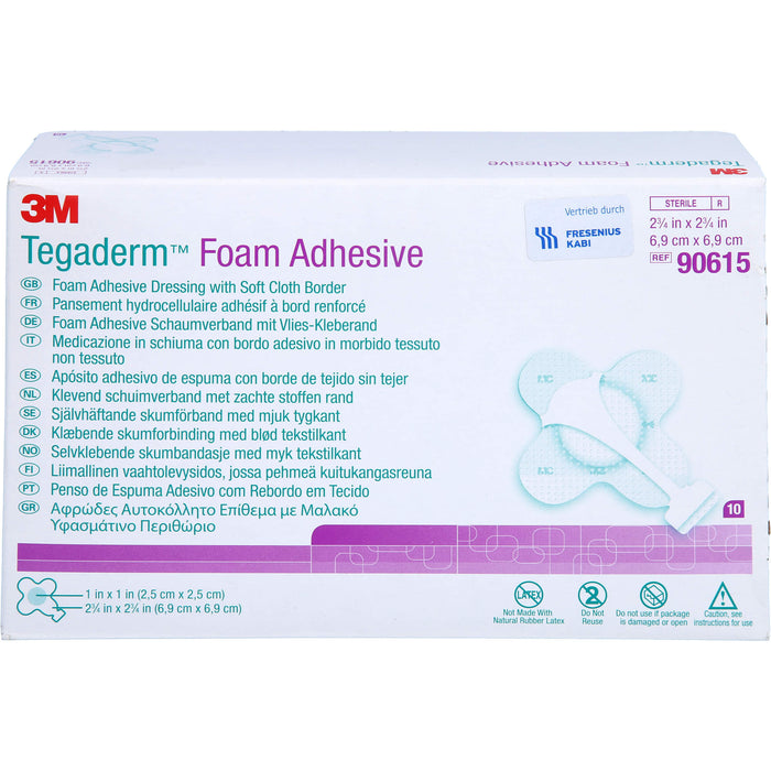 Tegaderm Foam Adhesive FK 6,9x6,9cm kreuzform, 10 St VER