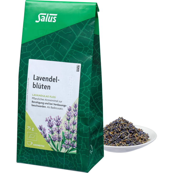 Salus Lavendelblüten Lavandulae flos bio zur Beruhigung und bei Verdauungsbeschwerden, 75 g Tee