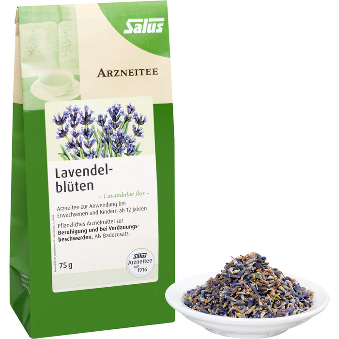 Salus Lavendelblüten Lavandulae flos bio zur Beruhigung und bei Verdauungsbeschwerden, 75 g Tee