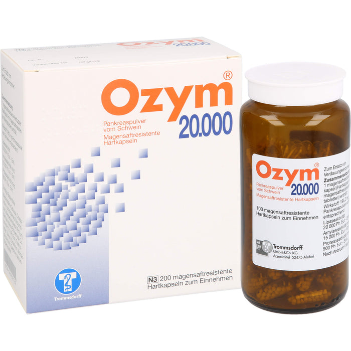 Ozym  20 000, magensaftresistente Hartkapseln, 200 St. Kapseln