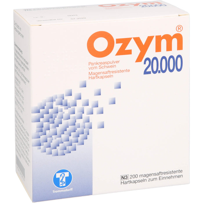 Ozym  20 000, magensaftresistente Hartkapseln, 200 St. Kapseln
