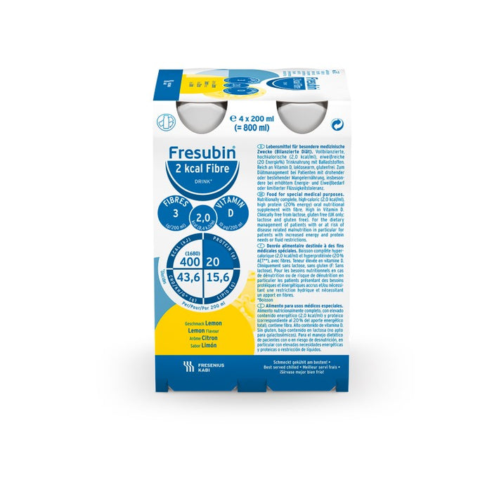 Fresubin 2 kcal Fibre DRINK Lemon Trinkflasche, 24X200 ml LOE