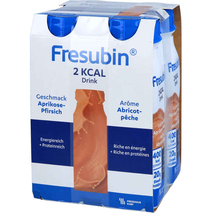 Fresubin 2 kcal DRINK Aprikose-Pfirsich Trinkfla., 4X200 ml LOE