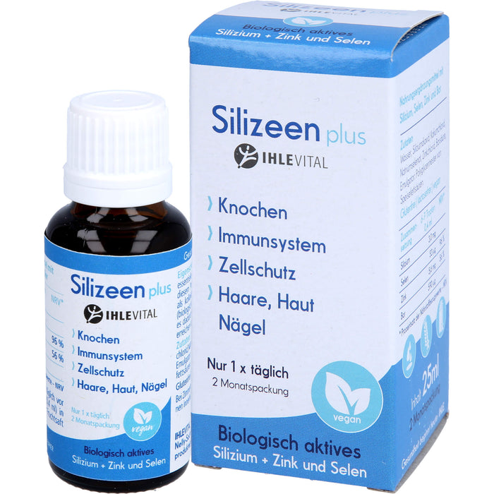 Ihle Vital Silizeen Plus Tropfen für Knochen, Immunystem, Zellschutz und Schilddrüse, 25 ml Lösung