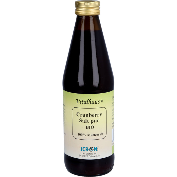 Vitalhaus Cranberry Saft pur Bio, 330 ml Lösung