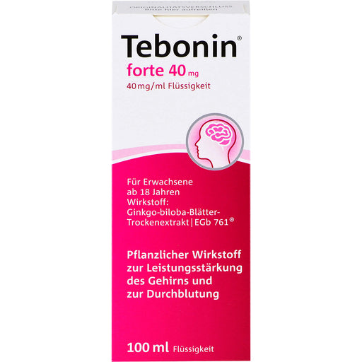 Tebonin forte 40 mg Lösung zur Leistungsstärkung des Gehirns und zur Durchblutung, 100 ml Lösung