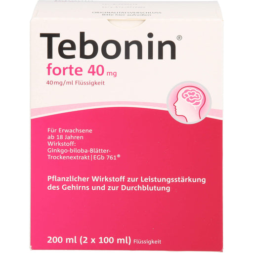 Tebonin forte 40 mg Lösung zur Leistungsstärkung des Gehirns und zur Durchblutung, 200 ml Lösung