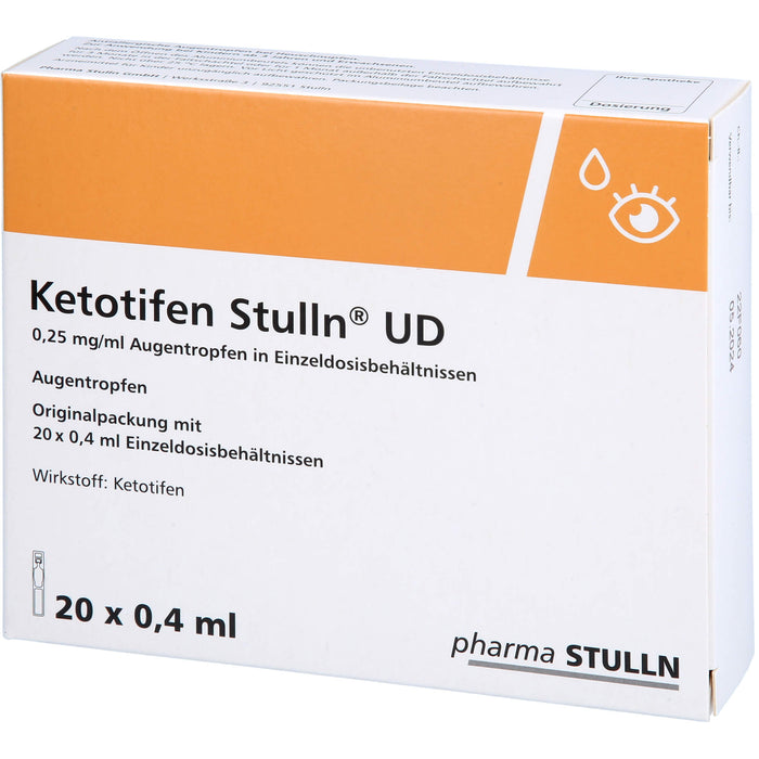 Ketotifen Stulln UD Augentropfen bei allergischer Konjunktivitis, 20 St. Einzeldosisbehältnisse