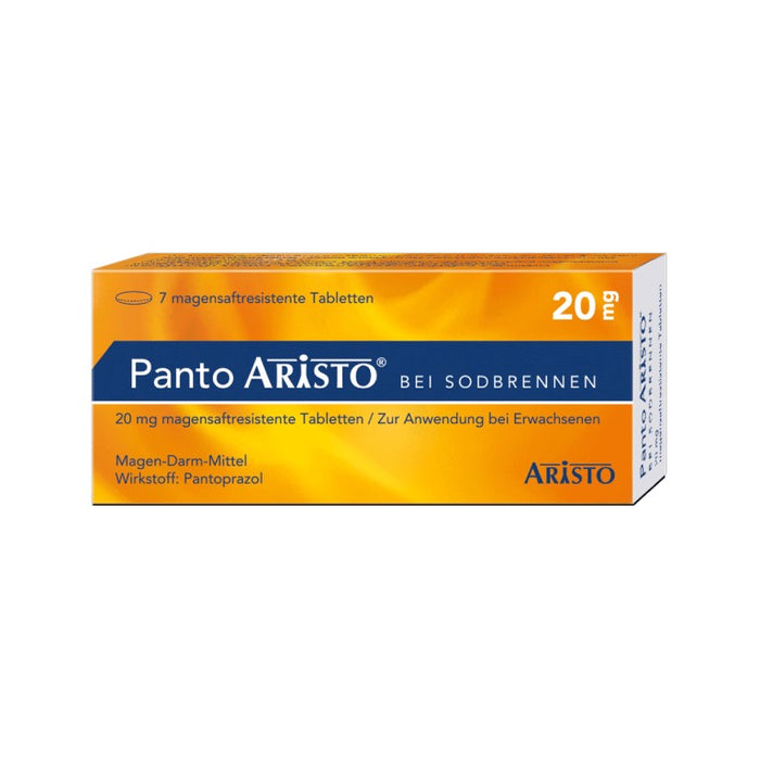 Panto Aristo 20 mg Tabletten bei Sodbrennen, 7 St. Tabletten