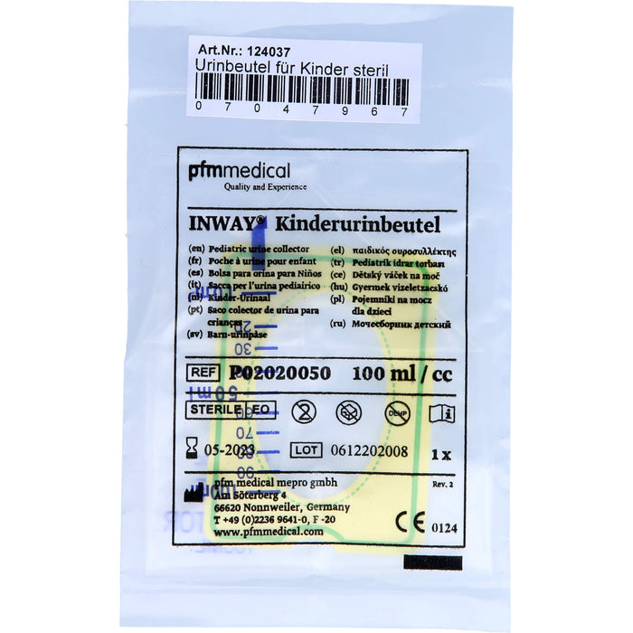 Dahlhausen steriler Urinbeutel für Kinder 100 ml, 1 St. Beutel