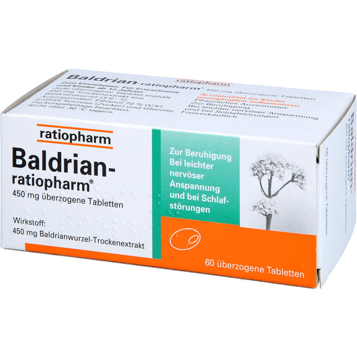 Baldrian-ratiopharm überzogene Tabletten zur Beruhigung, 60 pcs. Tablets