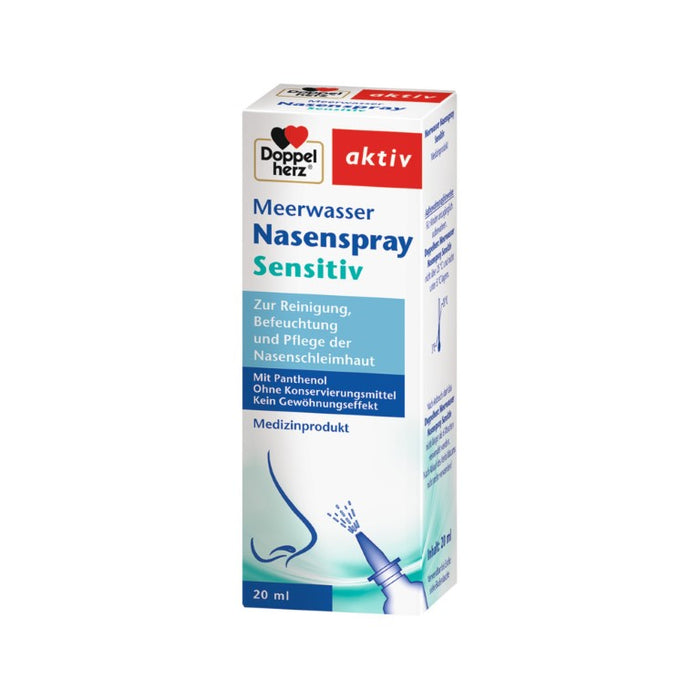 Doppelherz aktiv Meerwasser Nasenspray sensitiv mit Panthenol, 20 ml Lösung