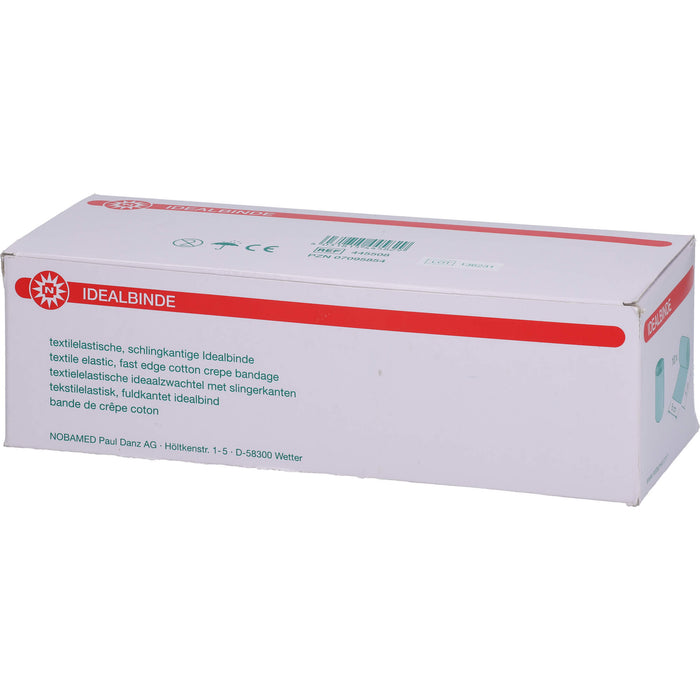 NOBA Idealbinde 10 Stück elastisch weiß 5 m x 8 cm, 10 St. Binde