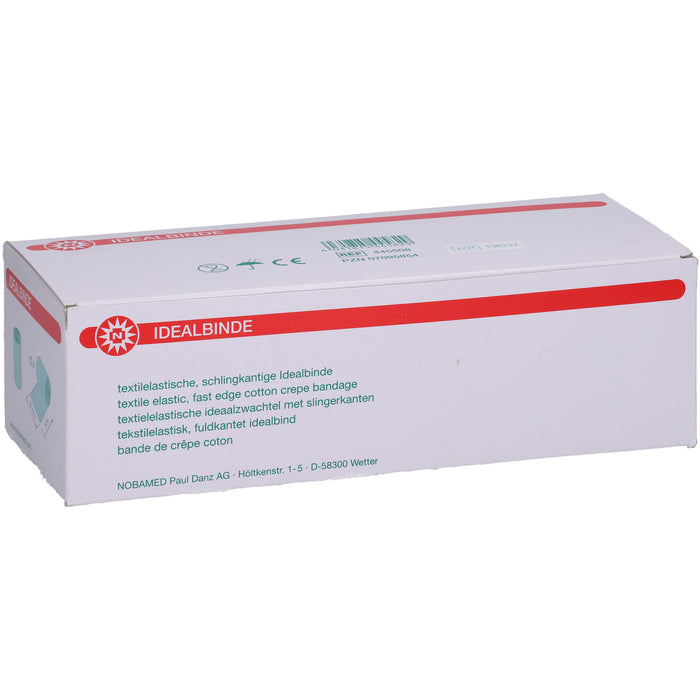 NOBA Idealbinde 10 Stück elastisch weiß 5 m x 8 cm, 10 St. Binde