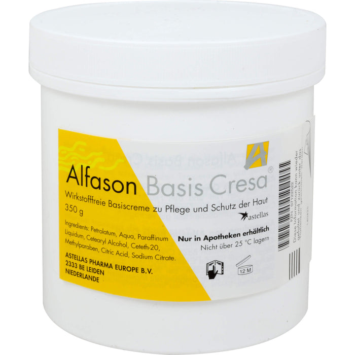 Alfason Basis Cresa Feuchtigkeitscreme für trockene und empfindliche Haut, 350 g Creme