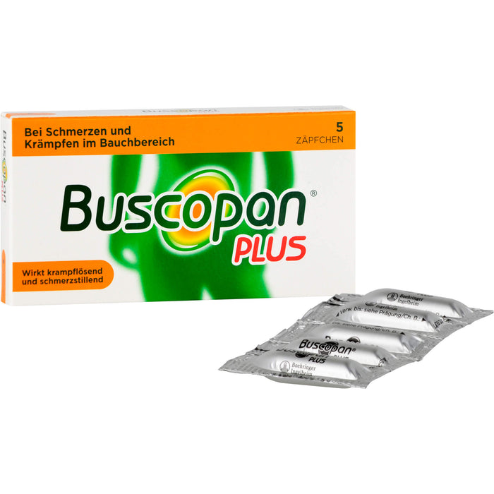 Buscopan plus 10 mg/800 mg, Gerke Zäpfchen, 5 St. Zäpfchen