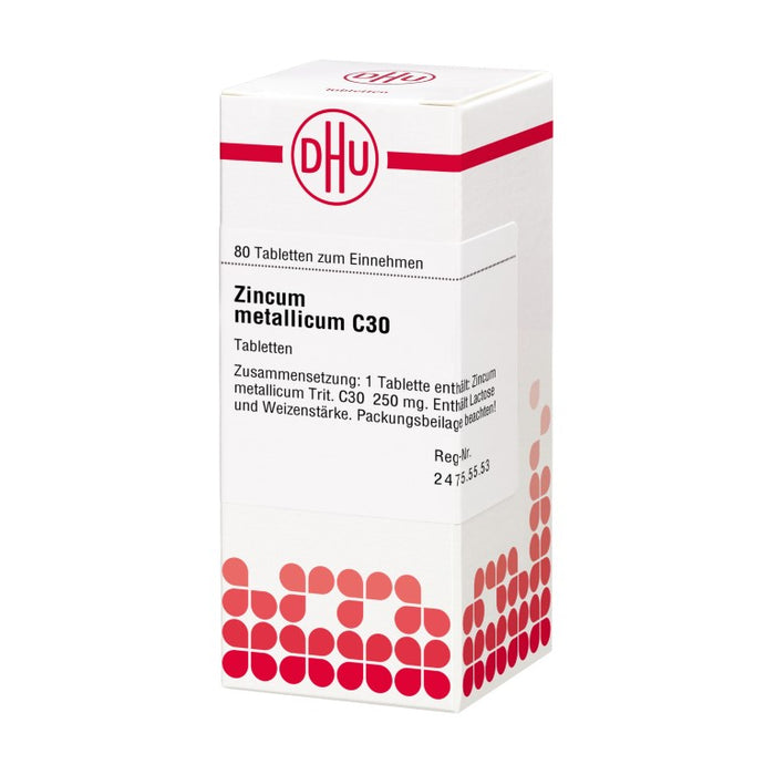 DHU Zincum metallicum C30 Tabletten, 80 St. Tabletten