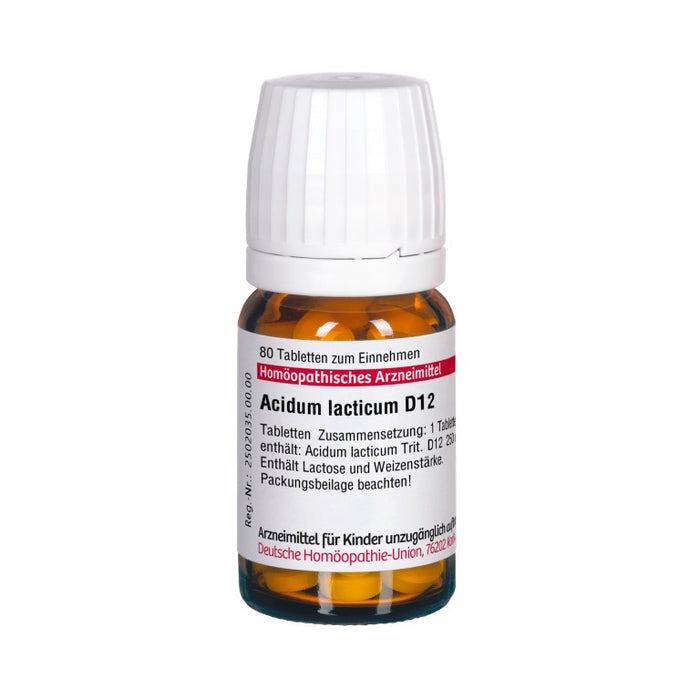 DHU Acidum lacticum D12 Tabletten, 80 St. Tabletten