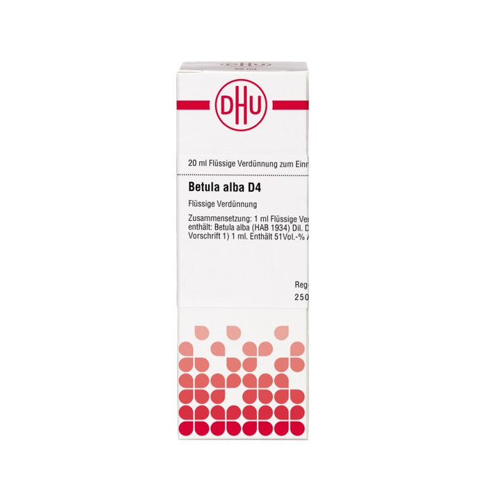 Betula alba D4 DHU Dilution, 20 ml Lösung