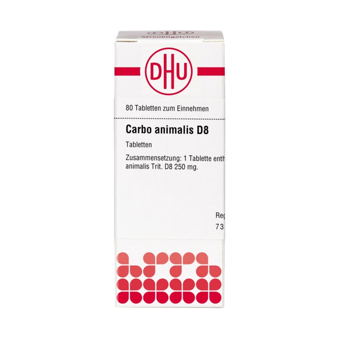 Carbo animalis D8 DHU Tabletten, 80 St. Tabletten
