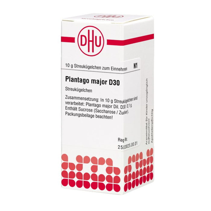 Plantago major D30 DHU Globuli, 10 g Globuli