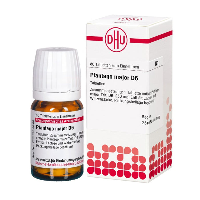 Plantago major D6 DHU Tabletten, 80 St. Tabletten