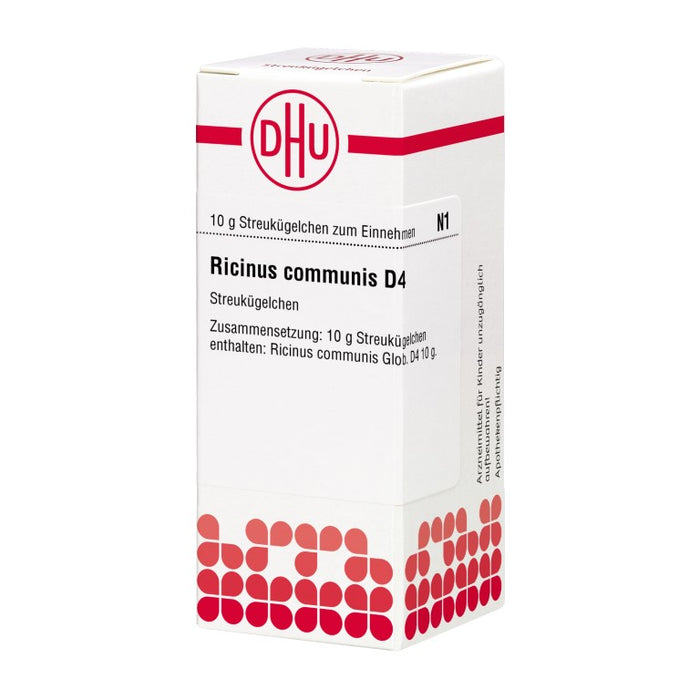 Ricinus communis D4 DHU Globuli, 10 g Globuli