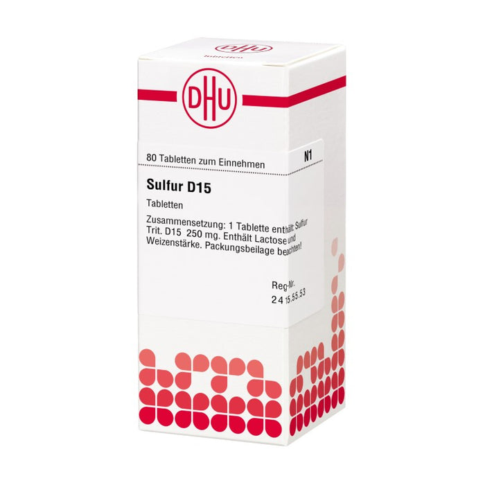 Sulfur D15 DHU Tabletten, 80 St. Tabletten