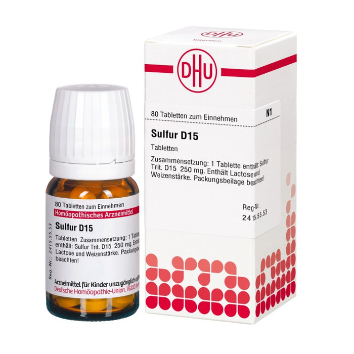Sulfur D15 DHU Tabletten, 80 St. Tabletten