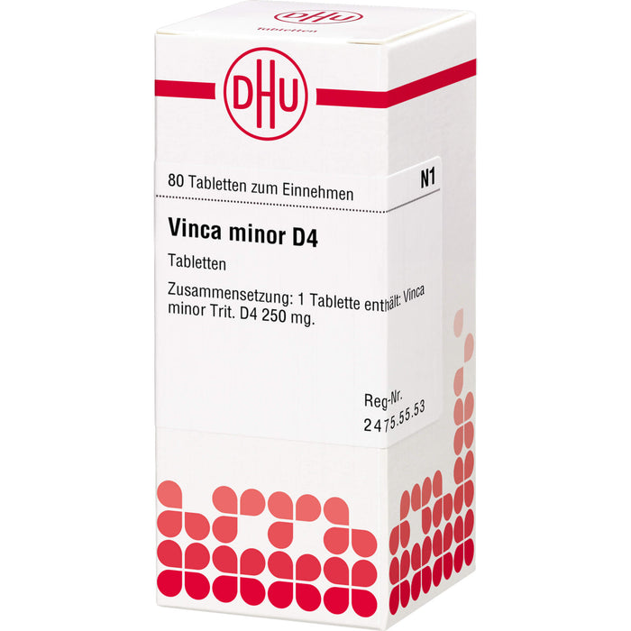 Vinca minor D4 DHU Tabletten, 80 St. Tabletten