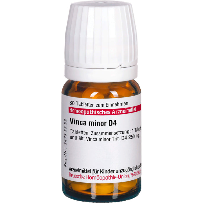 Vinca minor D4 DHU Tabletten, 80 St. Tabletten
