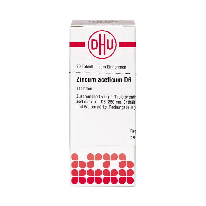 DHU Zincum aceticum D6 Tabletten, 80 St. Tabletten