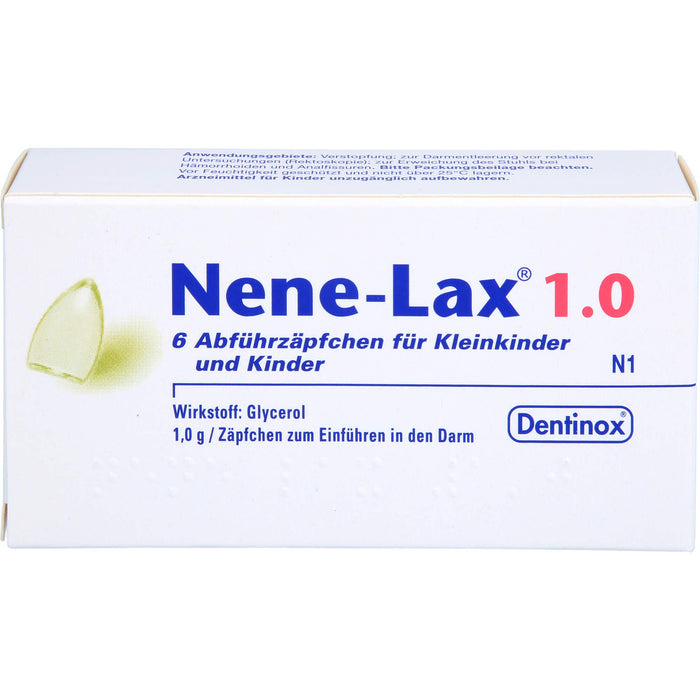 Nene-Lax 1.0 Abführzäpfchen für Kleinkinder und Kinder, 6 St. Zäpfchen