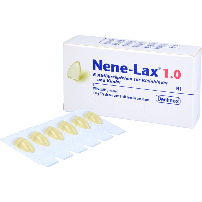 Nene-Lax 1.0 Abführzäpfchen für Kleinkinder und Kinder, 6 St. Zäpfchen