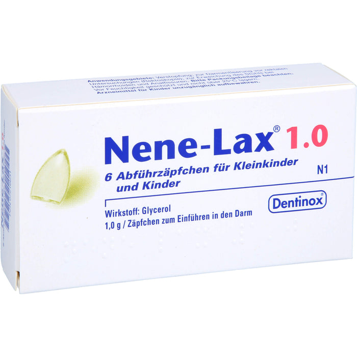 Nene-Lax 1.0 Abführzäpfchen für Kleinkinder und Kinder, 6 St. Zäpfchen