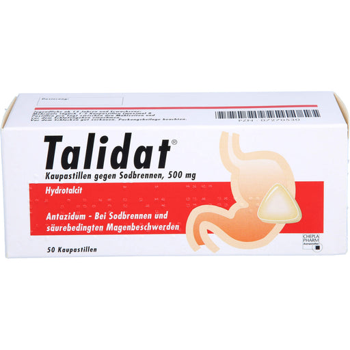 Talidat Kaupastillen gegen Sodbrennen, 50 St. Pastillen