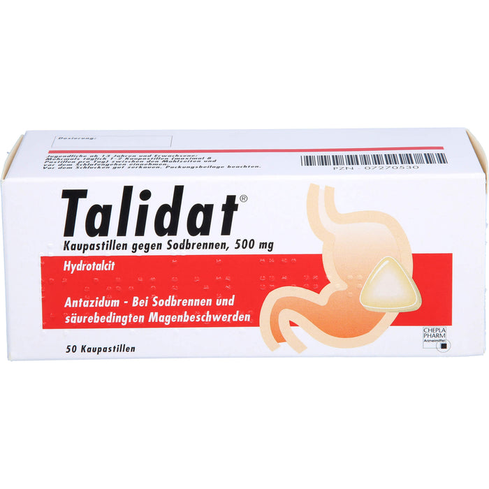 Talidat Kaupastillen gegen Sodbrennen, 50 St. Pastillen