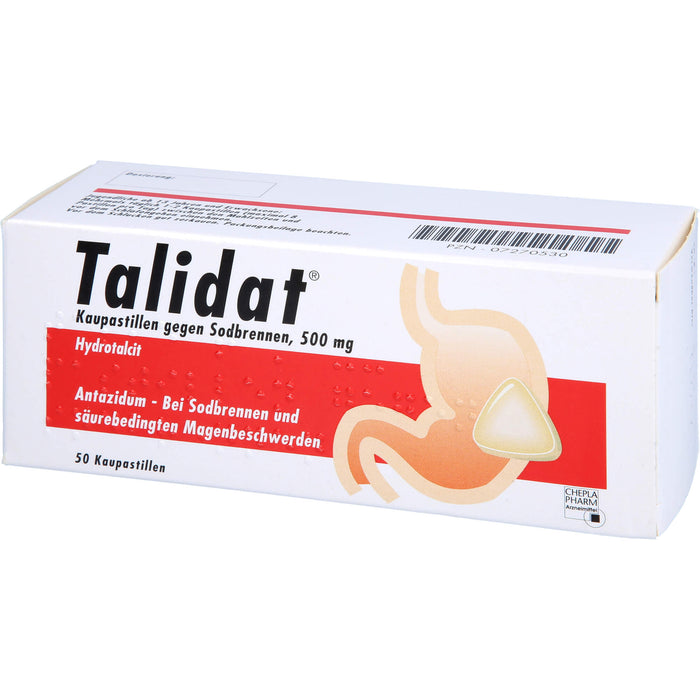 Talidat Kaupastillen gegen Sodbrennen, 50 St. Pastillen