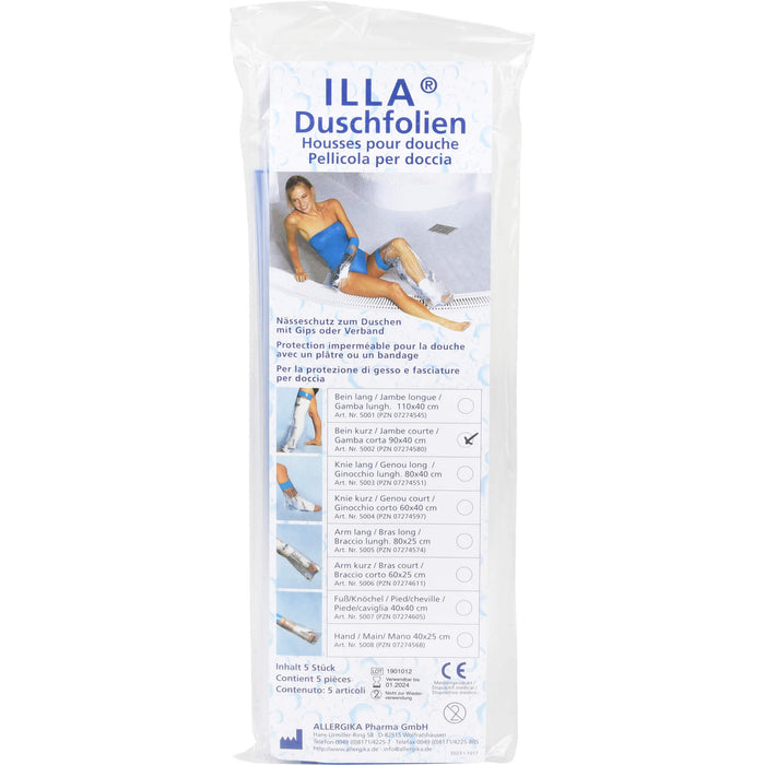 Dusch Folien Bein kurz 90cm, 5 St 