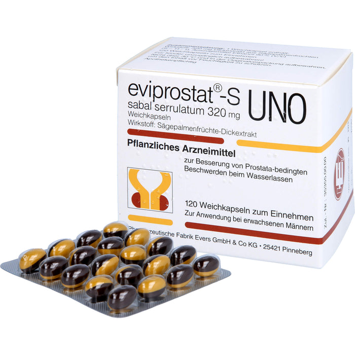 Eviprostat-S Sabal Serrulatum 320 mg Weichkapseln bei Prostata-bedingten Beschwerden, 120 St. Kapseln
