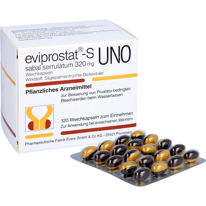 Eviprostat-S Sabal Serrulatum 320 mg Weichkapseln bei Prostata-bedingten Beschwerden, 120 St. Kapseln
