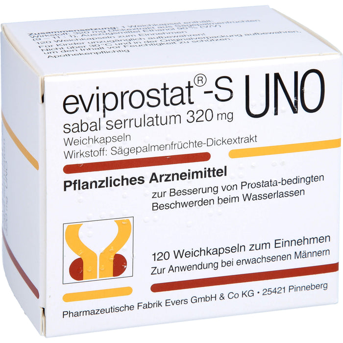 Eviprostat-S Sabal Serrulatum 320 mg Weichkapseln bei Prostata-bedingten Beschwerden, 120 St. Kapseln