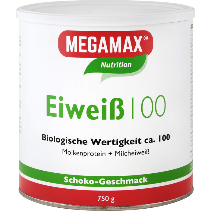 MEGAMAX Nutrition Eiweiß 100 Pulver Schoko-Geschmack, 750 g Pulver