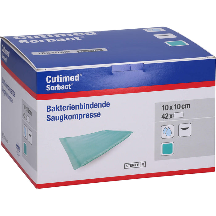 Cutimed Sorbact Saugkompressen 10x10cm, 42 St KOM
