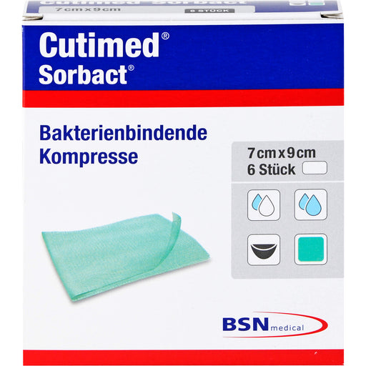 Cutimed Sorbact Kompressen 7 x 9 cm, 5 St. Kompressen