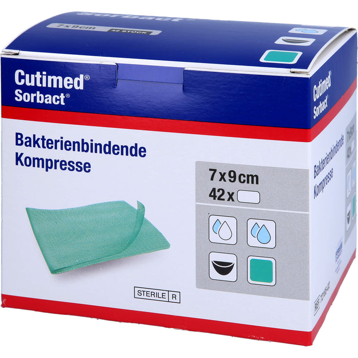 Cutimed Sorbact Kompressen 7x9cm, 42 St KOM