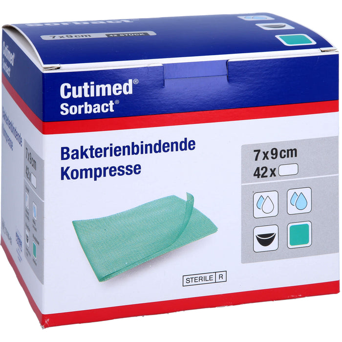 Cutimed Sorbact Kompressen 7x9cm, 42 St KOM