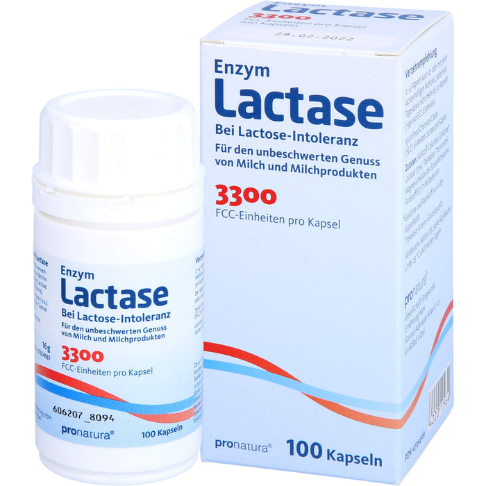 Pro Natura Lactase 3300 FCC 200 mg Kapseln, 100 St. Kapseln