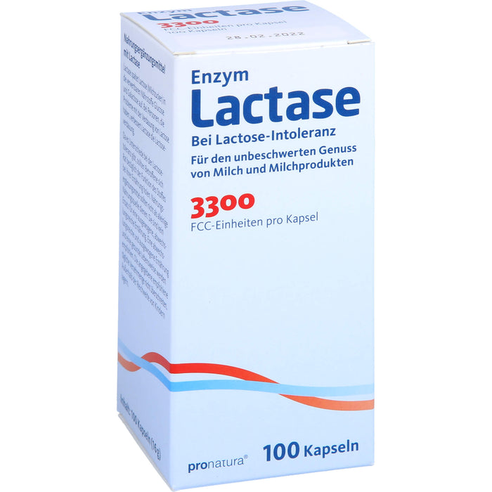 Pro Natura Lactase 3300 FCC 200 mg Kapseln, 100 St. Kapseln