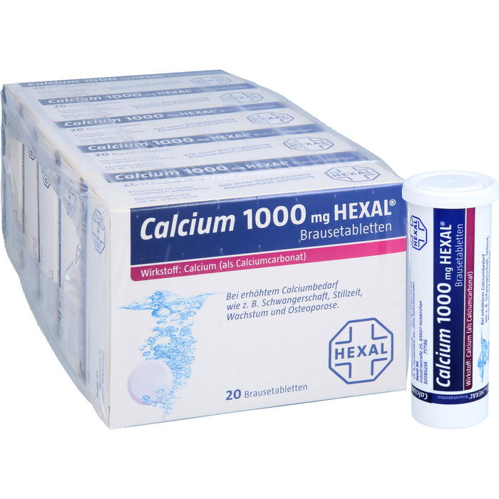 Calcium 1000 mg HEXAL Brausetabletten, 100 pcs. Tablets
